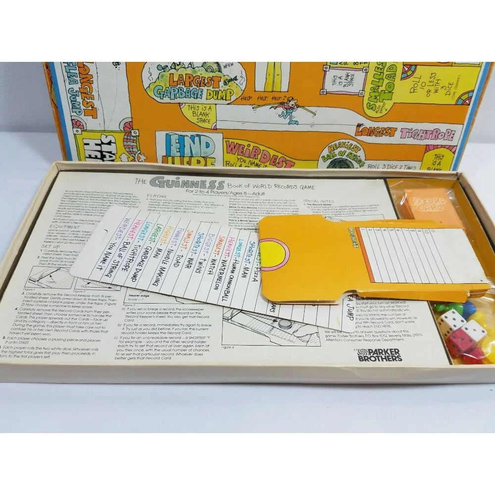 The Guinness Book Of World Records Game By Parker Brothers Complete Vintage